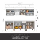 Cozinha Modulada 13 Portas 6 Peças Tieli Branco - Móveis Arap