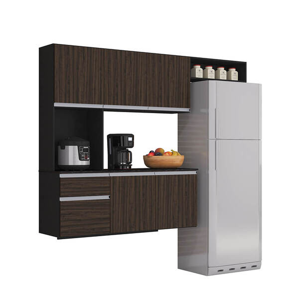 Cozinha Modulada 180 Cm Mel D'w - Marrom Chocolate | Leroy Merlin
