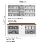 Cozinha Modulada 200cm Ce854 Americana Henn