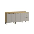 Cozinha Modulada 2 Balcão Com Tampo 5 Portas 2 Gavetas Ibiza