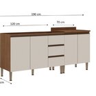 Cozinha Modulada 2 Balcões Com Tampo De 70cm Para Cooktop Éba