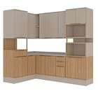 Cozinha Modulada 2 Com Tampo 7 Peças Deseo Mel/fendi