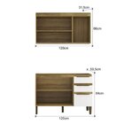 Cozinha Modulada 2 Peças 1 Aéreo 1 Balcão Magnólia Mel/branco
