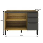 Cozinha Modulada 2 Peças 1 Aéreo 1 Balcão Magnólia Mel/grafite