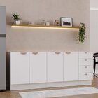 Cozinha Modulada 2 Peças 2 Balcões Arizona Cabecasa Madeiraor