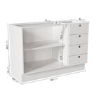 Cozinha Modulada 2 Peças 2 Balcões Arizona Cabecasa Madeiraor