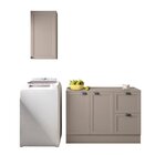 Cozinha Modulada 2 Peças 3 Portas 2 Gavetas Balcão Com Tampo