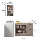 Cozinha Modulada 2 Peças 3 Portas 2 Gavetas Balcão Com Tampo