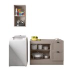 Cozinha Modulada 2 Peças 3 Portas 2 Gavetas Balcão Com Tampo