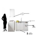 Cozinha Modulada 2 Peças 3 Portas 2 Gavetas Com Balcão Para P