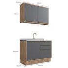 Cozinha Modulada 2 Peças 3 Portas 3 Gavetas 100% Mdf Louro Fr