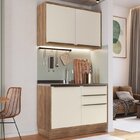 Cozinha Modulada 2 Peças 3 Portas 3 Gavetas 100% Mdf Louro Fr