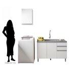 Cozinha Modulada 2 Peças 4 Portas 2 Gavetas Com Balcão Para P