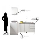 Cozinha Modulada 2 Peças 4 Portas 2 Gavetas Com Balcão Para P