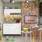 Cozinha Modulada 2 Pecas 5 Portas 2 Gavetas Alana  Branco