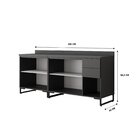 Cozinha Modulada 2 Peças Balcão 120cm, Balcão 80cm Iron Espre