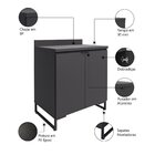 Cozinha Modulada 2 Peças Balcão 120cm, Balcão 80cm Iron Espre