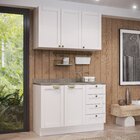 Cozinha Modulada 2 Peças Com Balcão E Armário Aéreo Arizona C