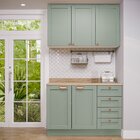 Cozinha Modulada 2 Peças Com Balcão E Armário Aéreo Arizona C