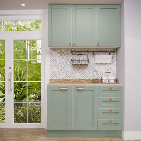 Cozinha Modulada 2 Peças Com Balcão E Armário Aéreo Arizona C