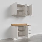 Cozinha Modulada 2 Peças Com Tampo 1 Aéreo 3 Portas E 1 Balcã