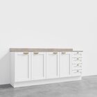 Cozinha Modulada 2 Peças Com Tampo 2 Balcões Arizona Cabecasa