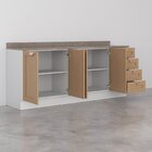 Cozinha Modulada 2 Peças Com Tampo 2 Balcões Arizona Cabecasa