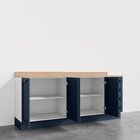 Cozinha Modulada 2 Peças Com Tampo 2 Balcões Cabecasa Madeira