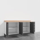 Cozinha Modulada 2 Peças Com Tampo 2 Balcões Cabecasa Madeira