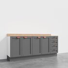 Cozinha Modulada 2 Peças Com Tampo 2 Balcões Cabecasa Madeira