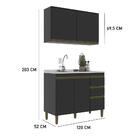 Cozinha Modulada 2 Peças J Carvalho Cecília Preta