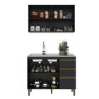 Cozinha Modulada 2 Peças J Carvalho Cecília Preta