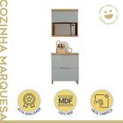 Cozinha Modulada 2 Peças Ripado  100% Mdf Marquesa Nature/ver