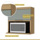 Cozinha Modulada 2 Peças Ripado  100% Mdf Marquesa Nature/ver