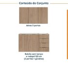 Cozinha Modulada 2 Peças Sem Tampo 1 Aéreo 3 Portas E 1 Balcã