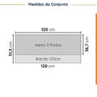 Cozinha Modulada 2 Peças Sem Tampo Com Rodapé 1 Aéreo E 1 Bal