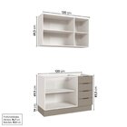 Cozinha Modulada 2 Peças Sem Tampo Com Rodapé 1 Aéreo E 1 Bal