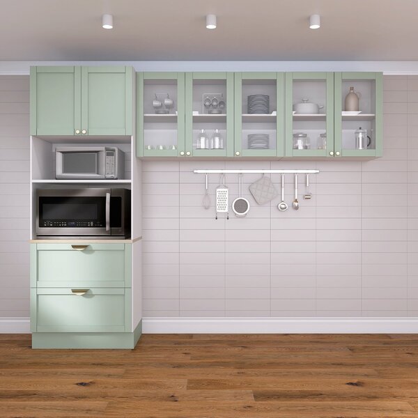 Cozinha Modulada 3 Peças 1 Torre Microondas 2 Aéreos Arizona