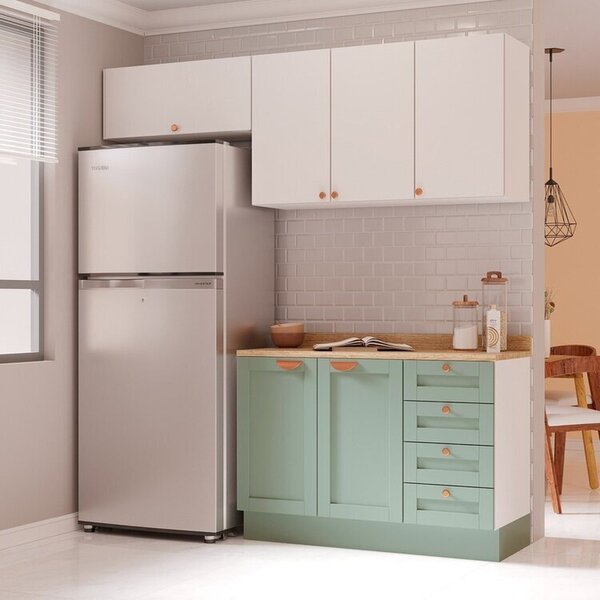 Cozinha Modulada 3 Peças 2 Aéreos 1 Balcão Arizona Cabecasa M