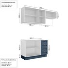 Cozinha Modulada 3 Peças 2 Aéreos 1 Balcão Arizona Cabecasa M