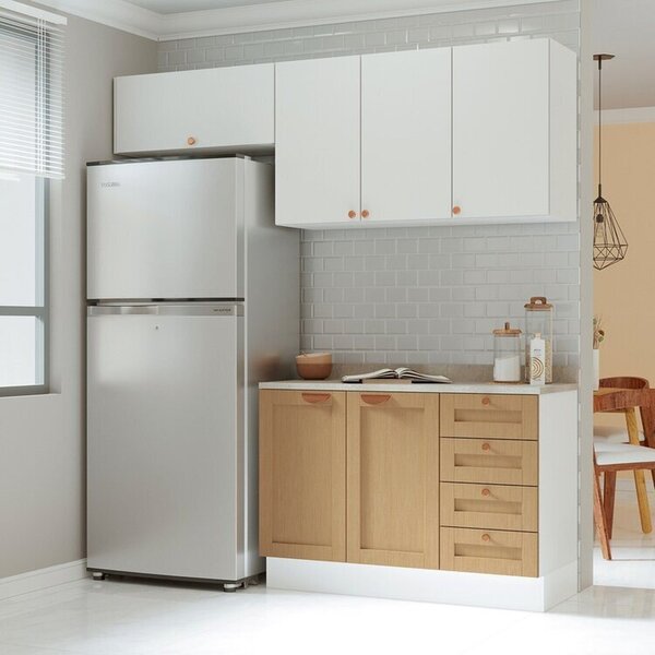 Cozinha Modulada 3 Peças 2 Aéreos 1 Balcão Arizona Cabecasa M