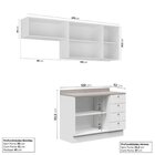 Cozinha Modulada 3 Peças 2 Aéreos 1 Balcão Arizona Cabecasa M