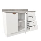 Cozinha Modulada 3 Peças 2 Aéreos 1 Balcão Arizona Cabecasa M