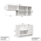 Cozinha Modulada 3 Peças 2 Aéreos 1 Balcão Arizona Cabecasa M