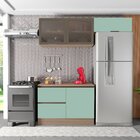 Cozinha Modulada 3 Peças 4 Portas 3 Gavetas Balcão Com Tampo