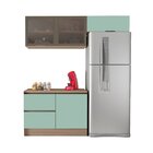 Cozinha Modulada 3 Peças 4 Portas 3 Gavetas Balcão Com Tampo