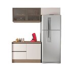 Cozinha Modulada 3 Peças 4 Portas 3 Gavetas Balcão Com Tampo