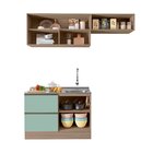 Cozinha Modulada 3 Peças 4 Portas 3 Gavetas Com Balcão Para P