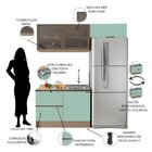 Cozinha Modulada 3 Peças 4 Portas 3 Gavetas Com Balcão Para P