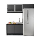 Cozinha Modulada 3 Peças 4 Portas 3 Gavetas Com Balcão Para P